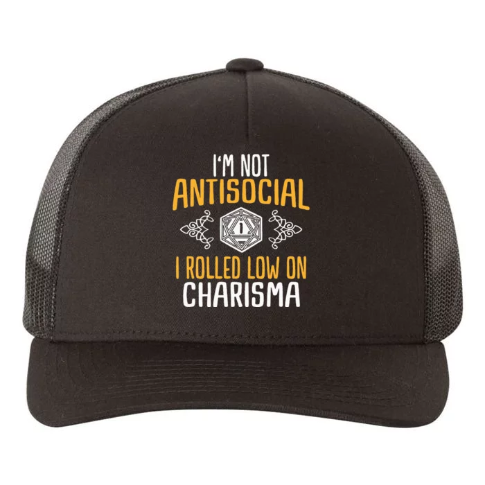 Funny RPG Rolled Low Charisma Yupoong Adult 5-Panel Trucker Hat