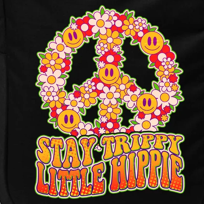 Funny Retro Sixties 60's Stay Trippy Little Hippie Peace Impact Tech Backpack