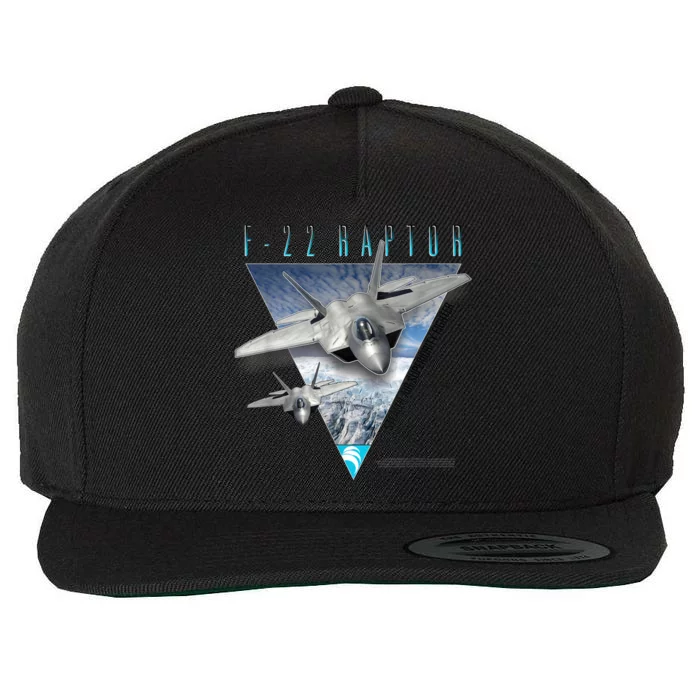 F22 Raptor Stealth Air Superiority Fighter Wool Snapback Cap