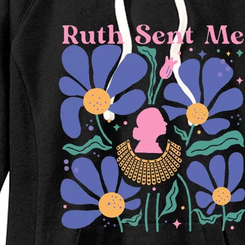 Floral Ruth Sent Me Feminist Gifts Women I Dissent Women's Fleece Hoodie