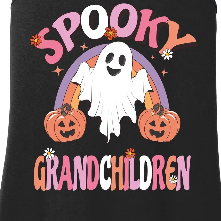 Family Retro Spooky Grandchildren Groovy Retro Halloween Ghost Costume Gift Ladies Essential Tank