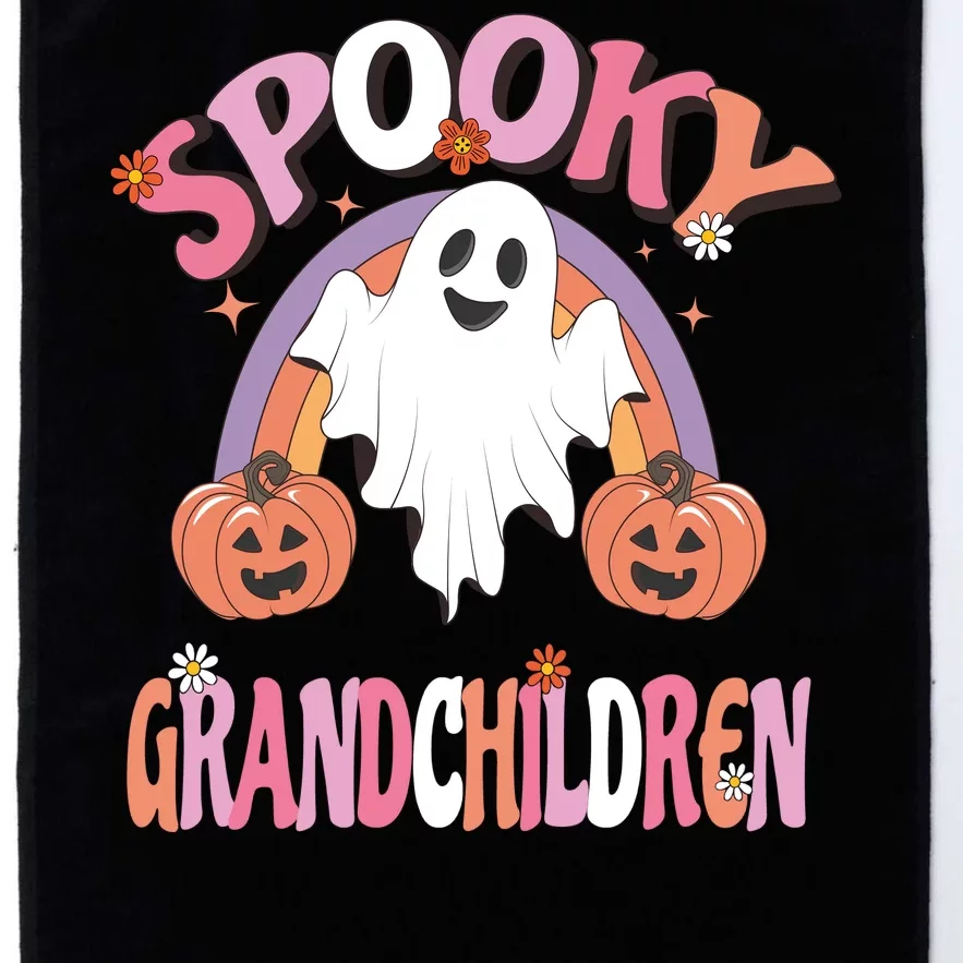 Family Retro Spooky Grandchildren Groovy Retro Halloween Ghost Costume Gift Platinum Collection Golf Towel