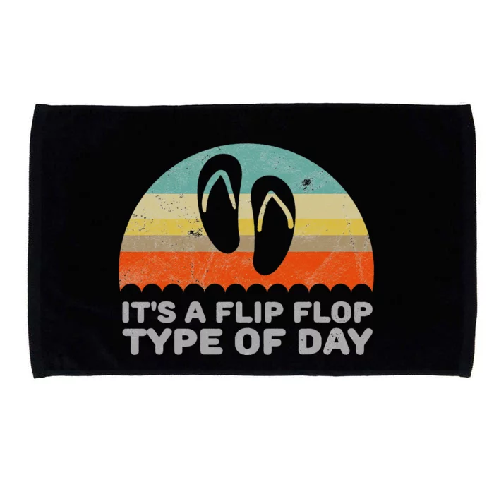 Funny Retro Style Its A Flip Flop Type Of Day Microfiber Hand Towel