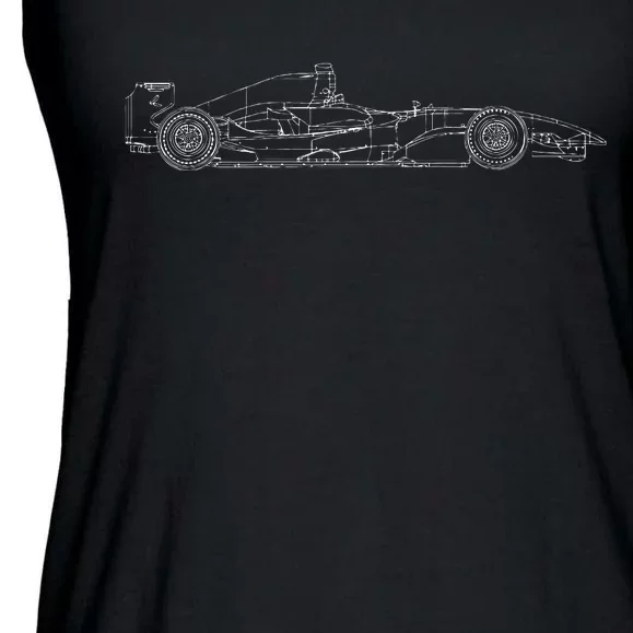 Formula Racecar Schematic Race Car Driver Formula Racing Ladies Essential Flowy Tank