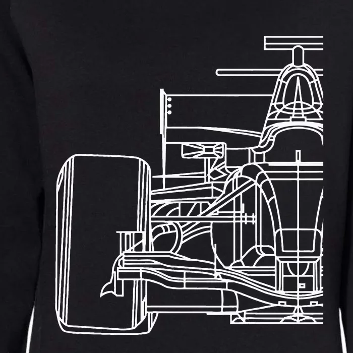 Formula Racecar Schematic Race Car Driver Formula Racing Womens California Wash Sweatshirt