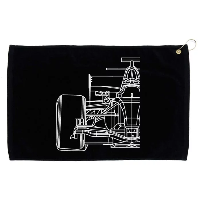 Formula Racecar Schematic Race Car Driver Formula Racing Grommeted Golf Towel