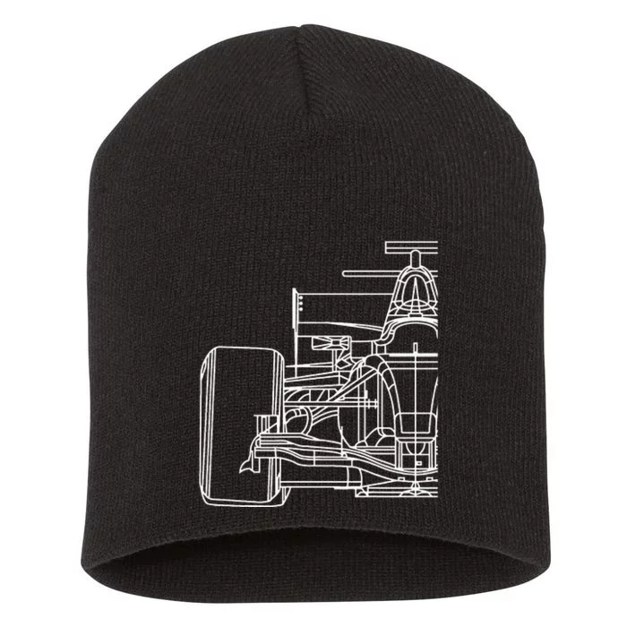 Formula Racecar Schematic Race Car Driver Formula Racing Short Acrylic Beanie