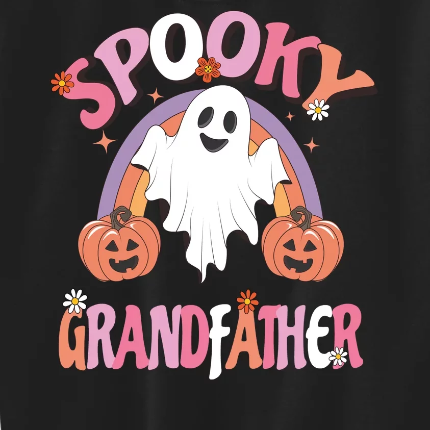 Family Retro Spooky Grandfather Groovy Retro Halloween Ghost Costume Gift Kids Sweatshirt