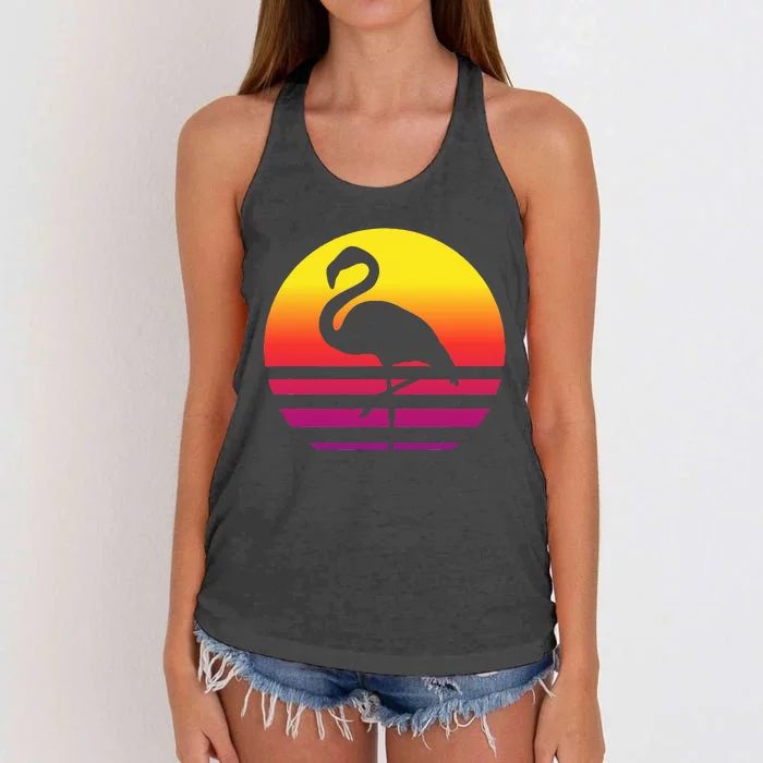 Flamingo Retro Style Vintage Women's Knotted Racerback Tank