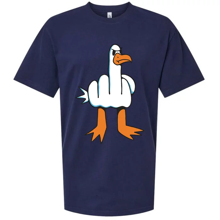 Funny Rude Seagull Sueded Cloud Jersey T-Shirt