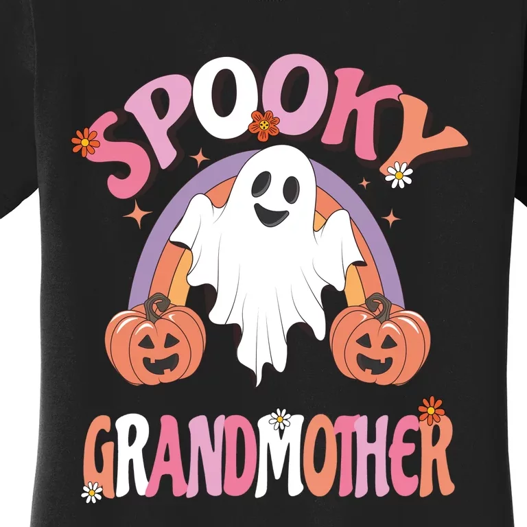 Family Retro Spook Grandmother Groovy Retro Halloween Ghost Costume Gift Women's T-Shirt