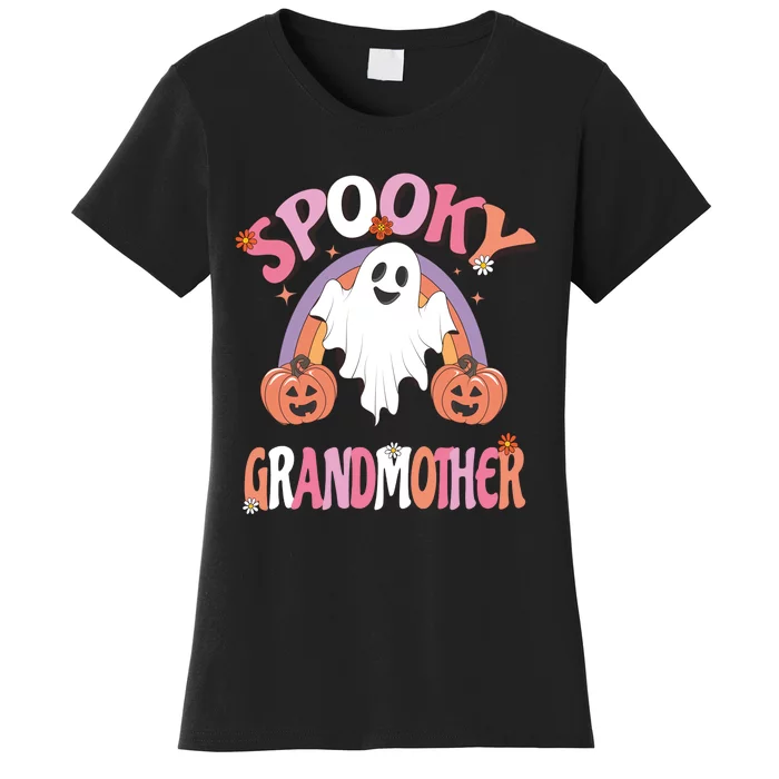 Family Retro Spook Grandmother Groovy Retro Halloween Ghost Costume Gift Women's T-Shirt