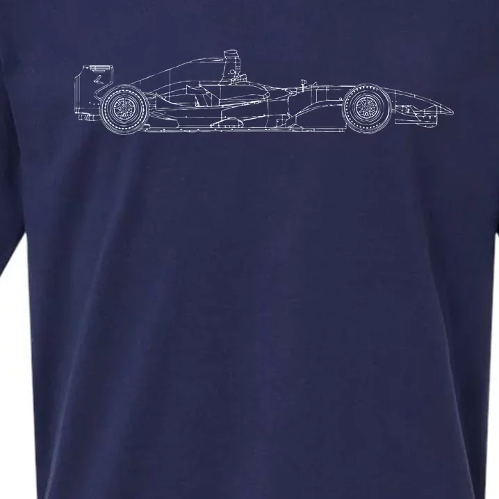 Formula Racecar Schematic Race Car Driver Formula Racing Sueded Cloud Jersey T-Shirt