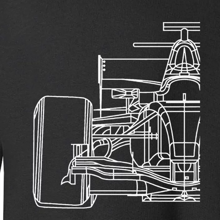 Formula Racecar Schematic Race Car Driver Formula Racing Toddler Sweatshirt