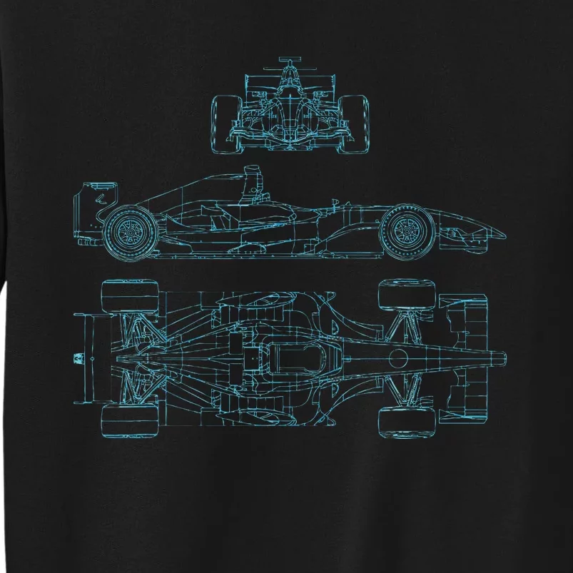 Formula Racecar Schematic Racing Formula Racecar Driver Tall Sweatshirt