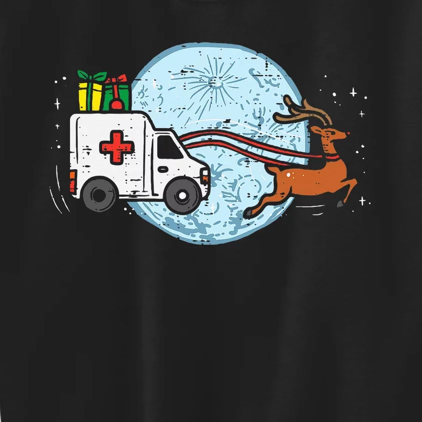 Festive Reindeer Scrub for Medical Professionals Kids Sweatshirt