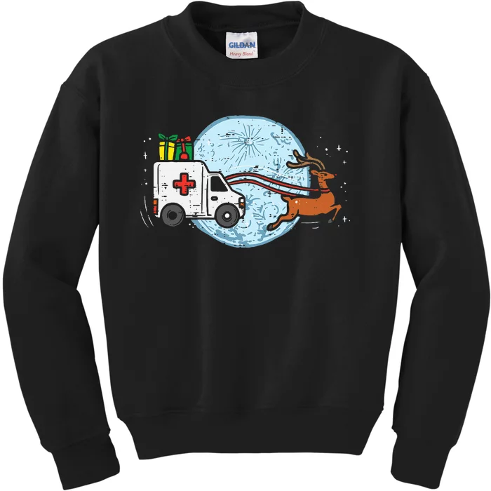 Festive Reindeer Scrub for Medical Professionals Kids Sweatshirt