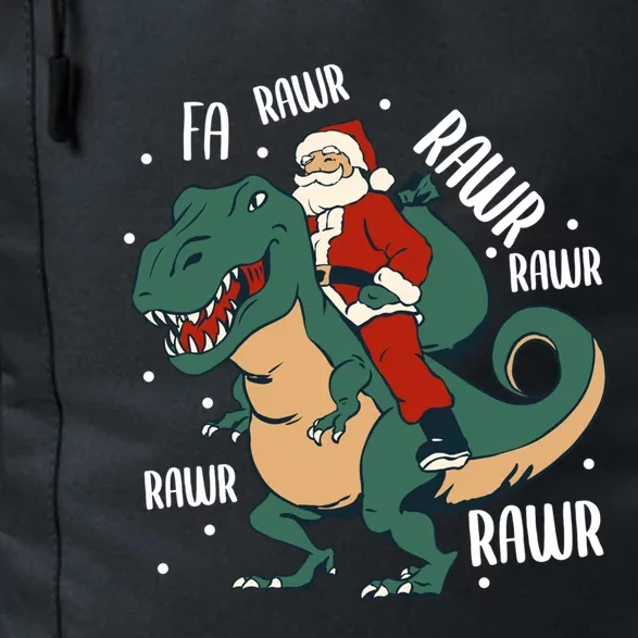 Fa Rawr – Santa On Tmeaningful Giftrex Meaningful Gift Funny Christmas Merch Gif Daily Commute Backpack