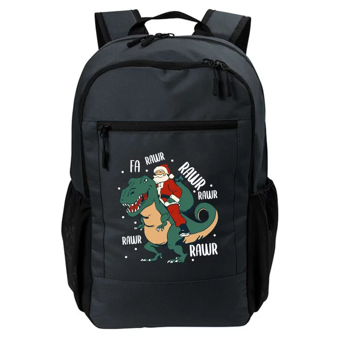 Fa Rawr – Santa On Tmeaningful Giftrex Meaningful Gift Funny Christmas Merch Gif Daily Commute Backpack