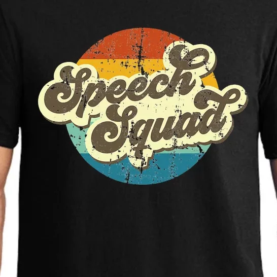 Funny Retro Speech Squad Student Teacher Team Pajama Set