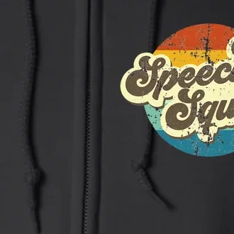 Funny Retro Speech Squad Student Teacher Team Full Zip Hoodie