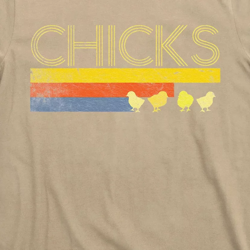 Funny Retro Striped Easter Chicks Chick Baby Chicken T-Shirt