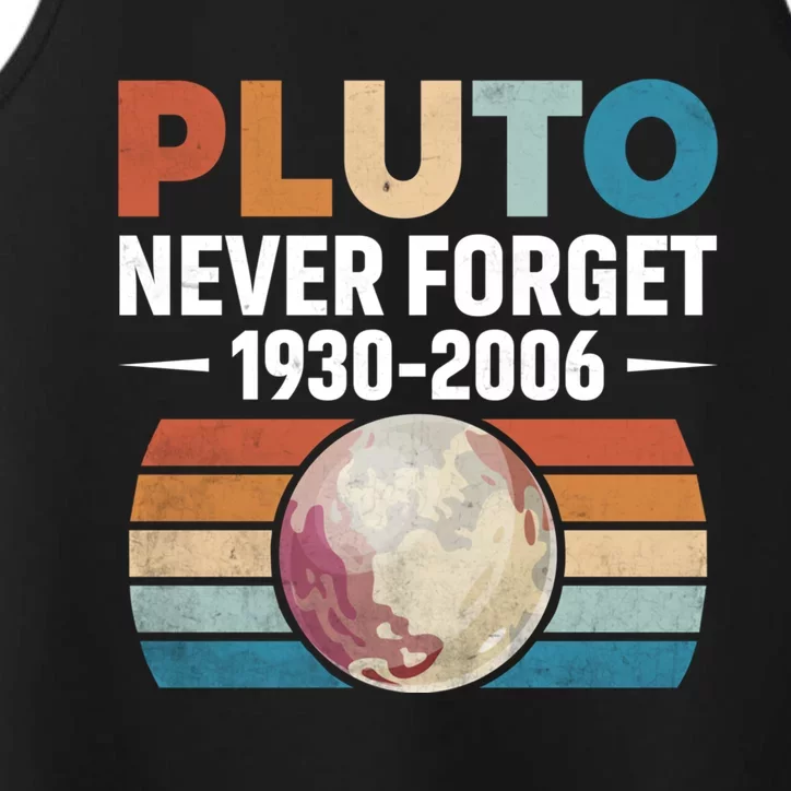 Funny Retro Space Science Never Forget Pluto Gift Performance Tank