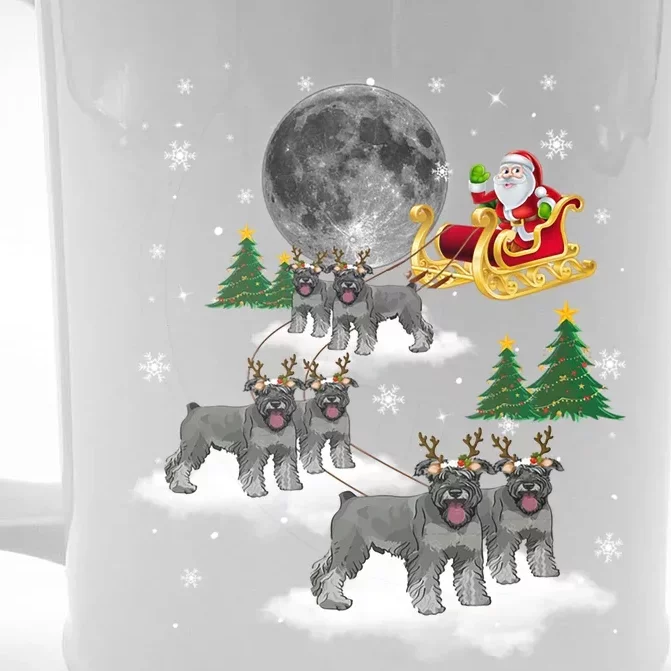 Funny Reindeer Shih Tzu Xmas Santa Christmas Dog Lover Funny Gift Front & Back Beer Stein