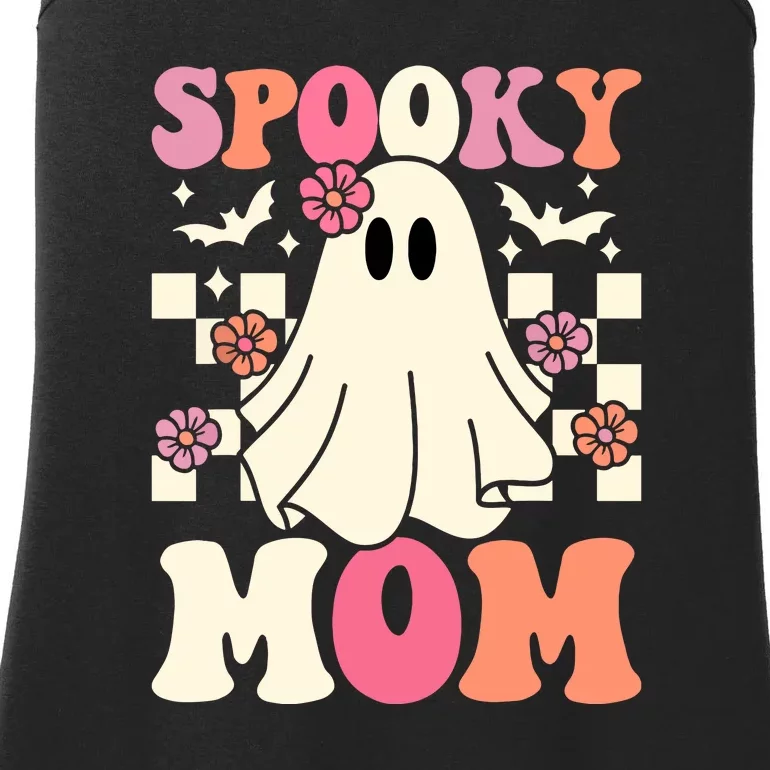 Family Retro Spooky Mom Groovy Halloween Ghost Costume Gift Ladies Essential Tank