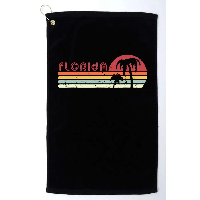 Florida Retro Style Fl Usa Platinum Collection Golf Towel