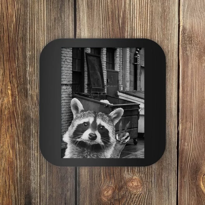 Funny Raccoon Selfie Coaster