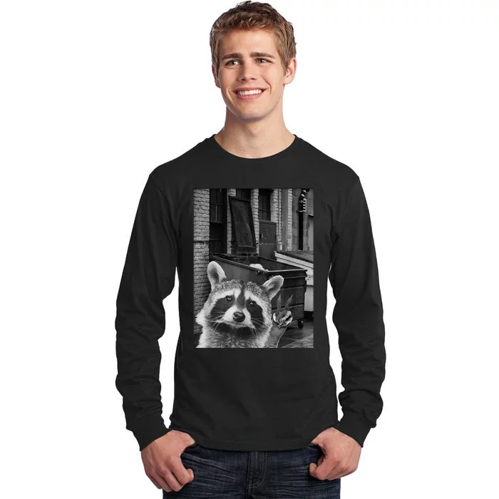 Funny Raccoon Selfie Tall Long Sleeve T-Shirt