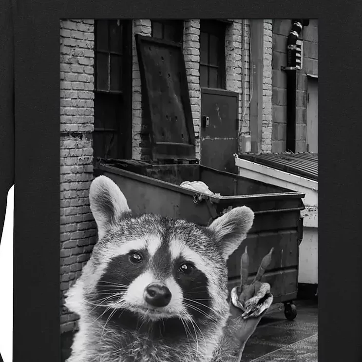 Funny Raccoon Selfie Tall Long Sleeve T-Shirt