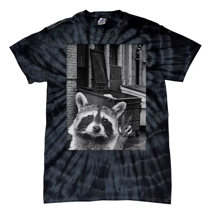 Funny Raccoon Selfie Tie-Dye T-Shirt