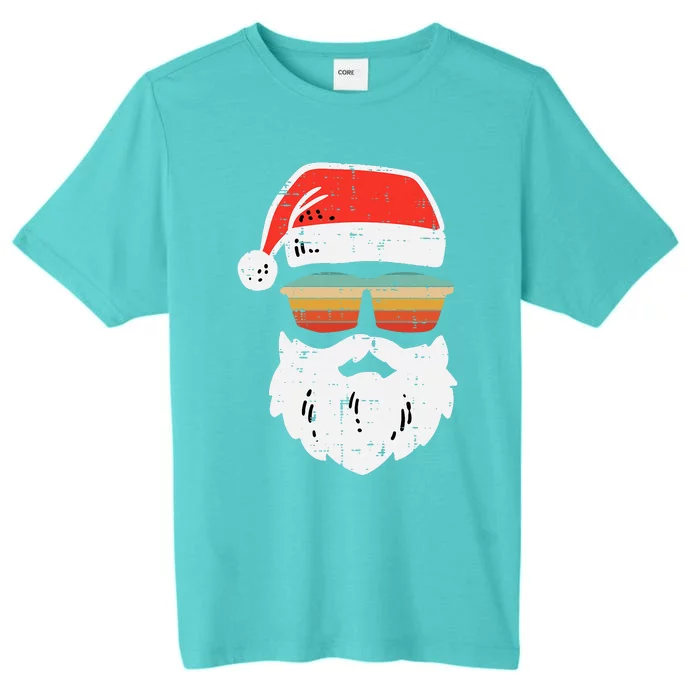 Festive Retro Sunglasses for Christmas Celebrations ChromaSoft Performance T-Shirt