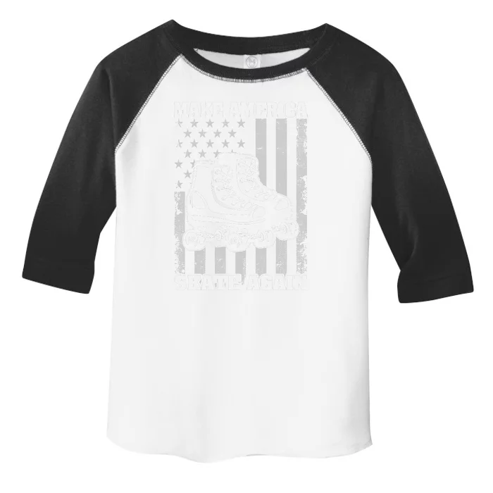 Funny Roller Skating Patriotic Toddler Fine Jersey T-Shirt