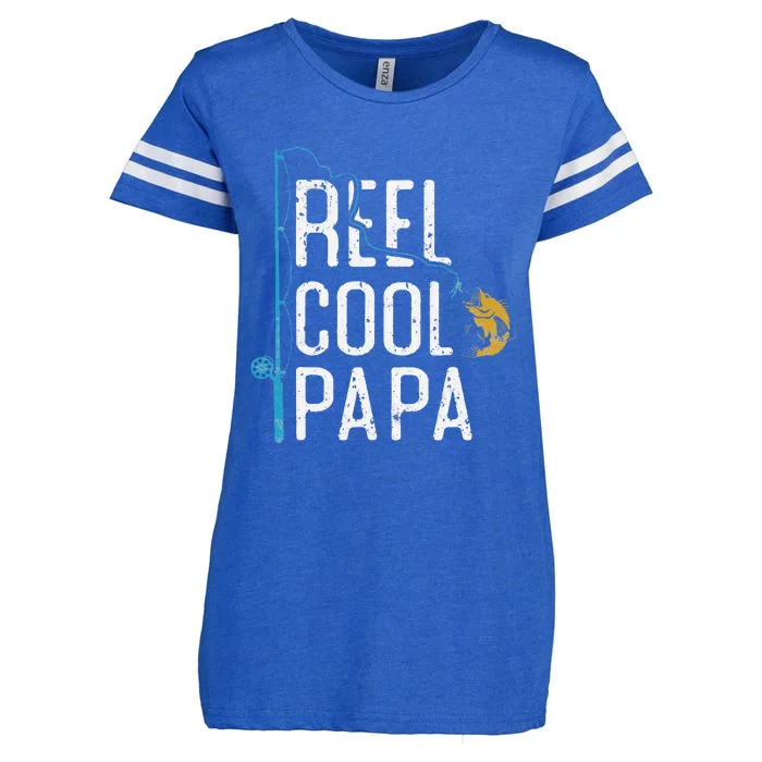 Fishing Retro Style Papa Father’s Day Gift Fisherman Papa Enza Ladies Jersey Football T-Shirt