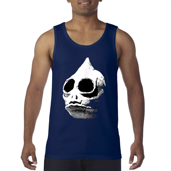 Funny Retro Sleestak Reptilian Skull Graphic Tank Top