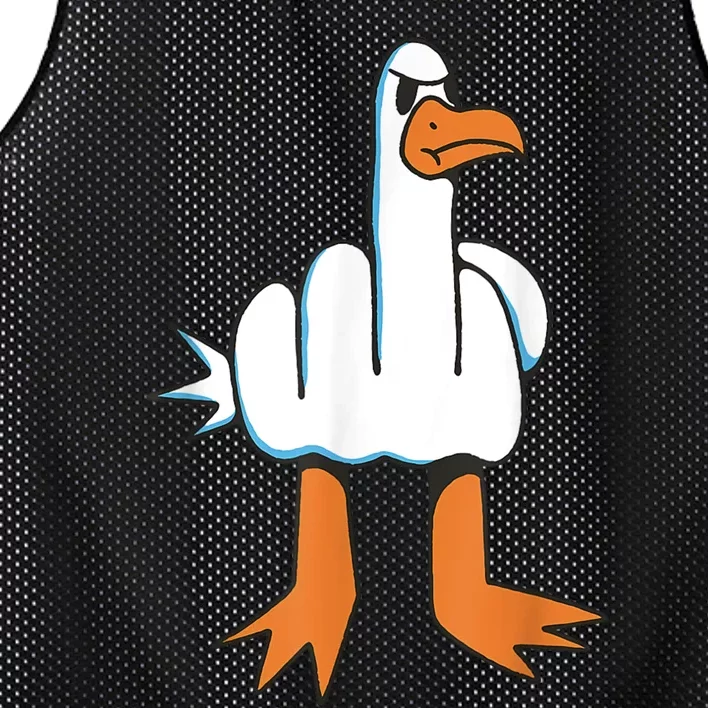 Funny Rude Seagull Mesh Reversible Basketball Jersey Tank