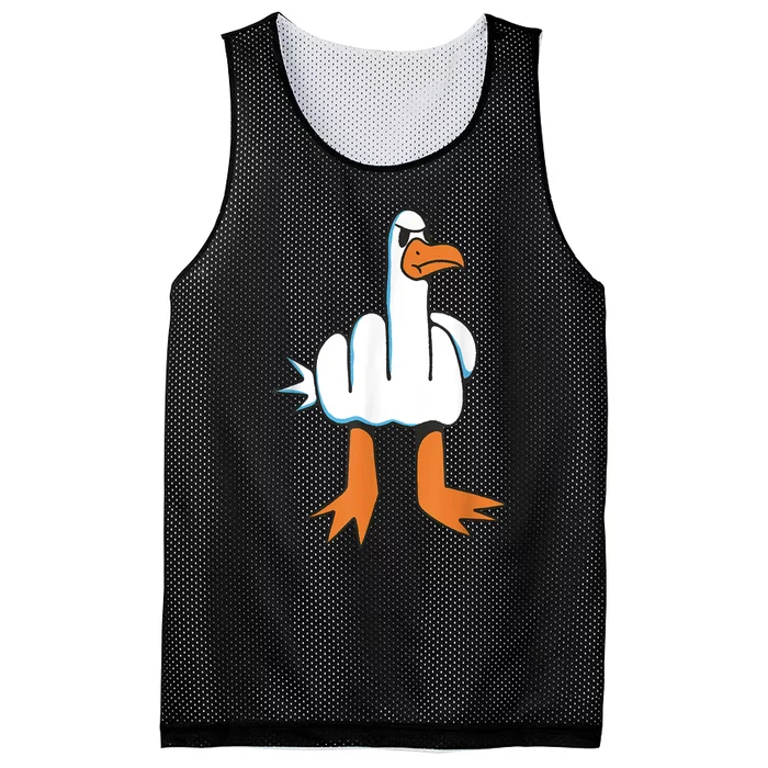 Funny Rude Seagull Mesh Reversible Basketball Jersey Tank