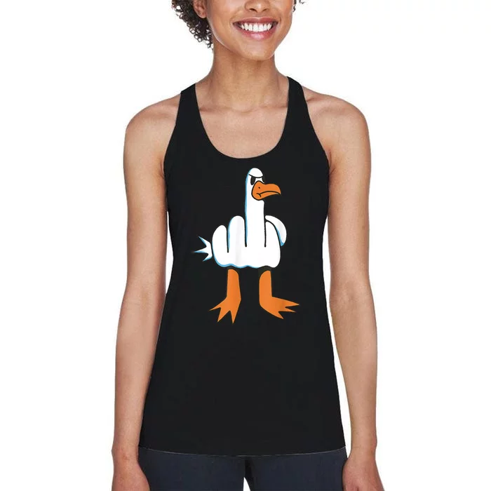 Funny Rude Seagull Women's Racerback Tank