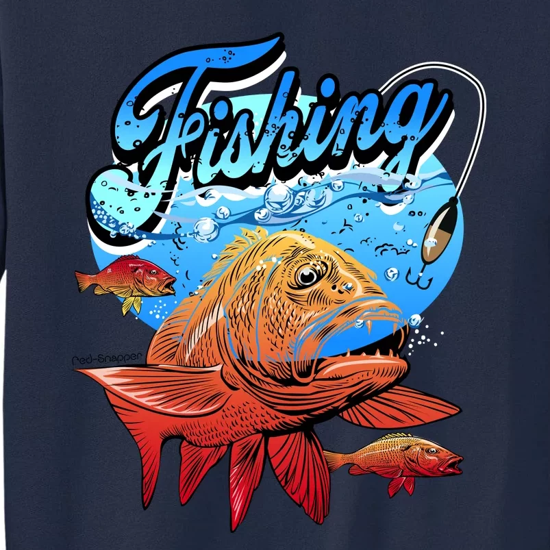 Fishing Red Snapper Tall Sweatshirt