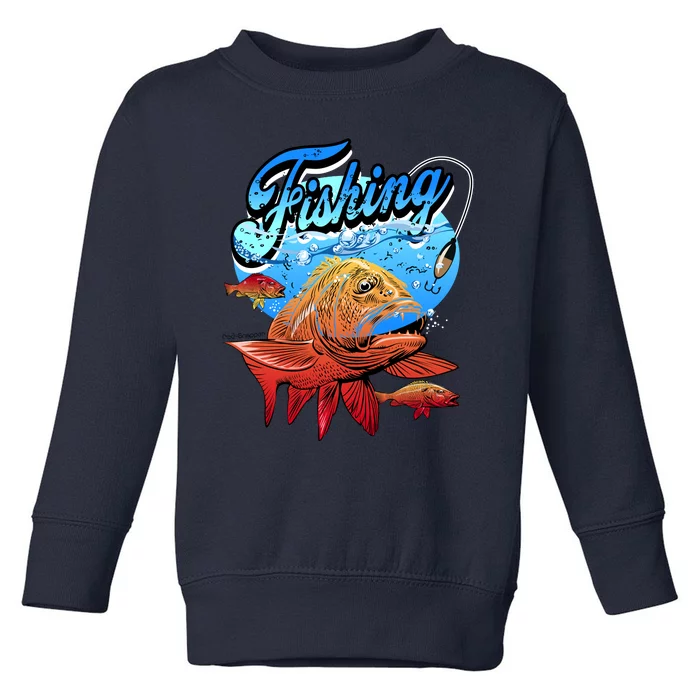 Fishing Red Snapper Toddler Sweatshirt