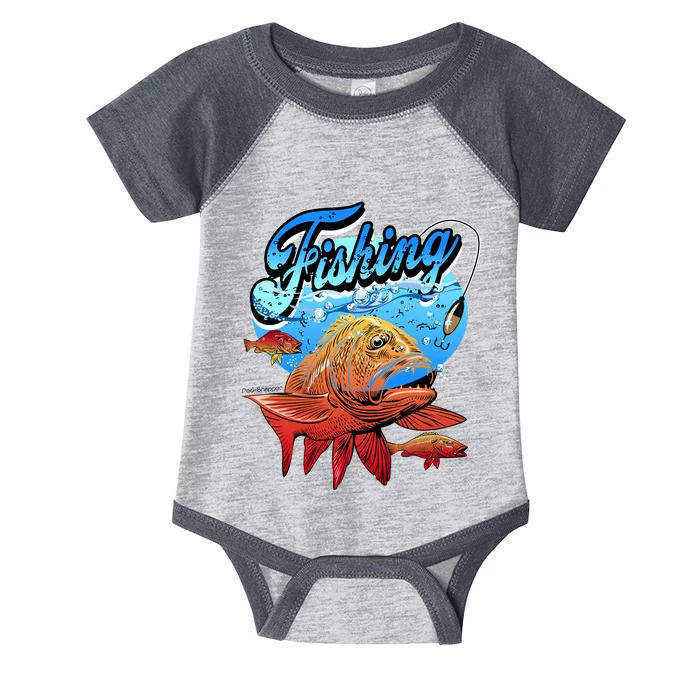 Fishing Red Snapper Infant Baby Jersey Bodysuit