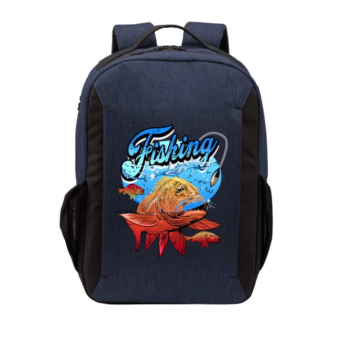 Fishing Red Snapper Vector Backpack