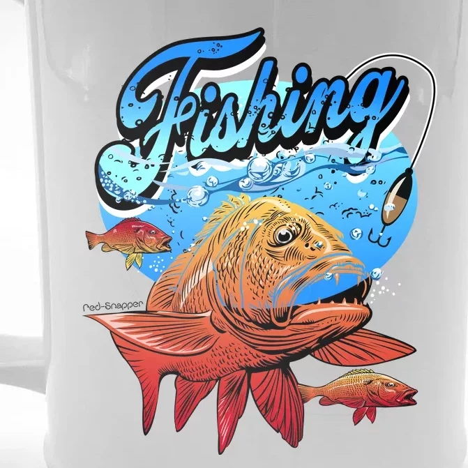 Fishing Red Snapper Front & Back Beer Stein