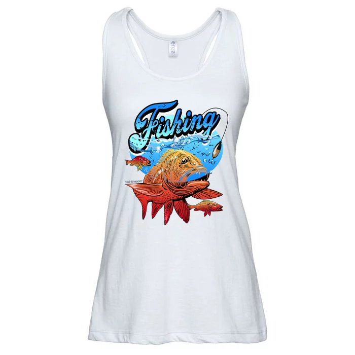 Fishing Red Snapper Ladies Essential Flowy Tank