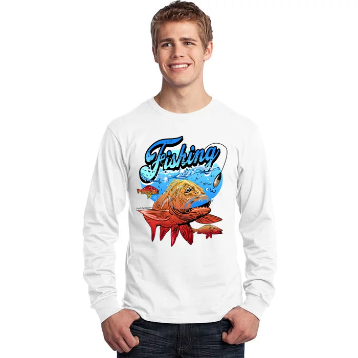 Fishing Red Snapper Tall Long Sleeve T-Shirt