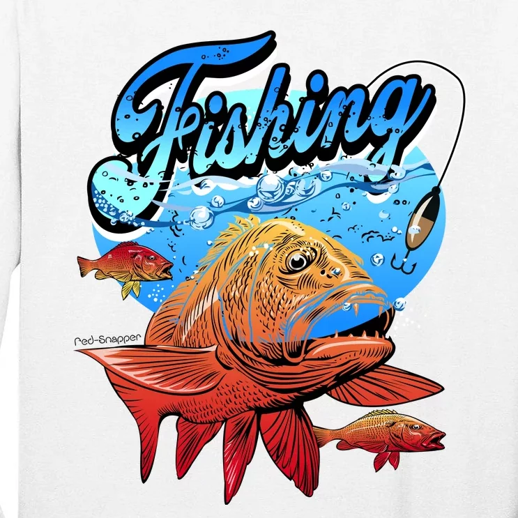 Fishing Red Snapper Tall Long Sleeve T-Shirt