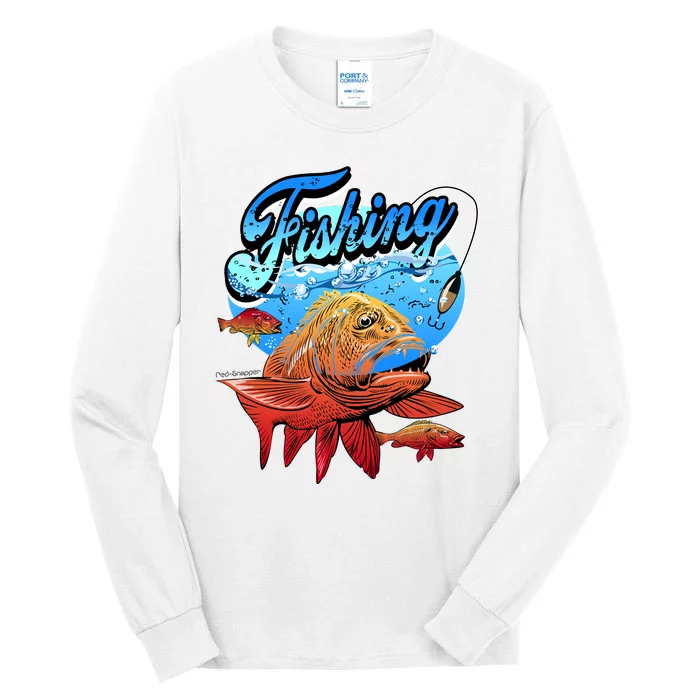 Fishing Red Snapper Tall Long Sleeve T-Shirt